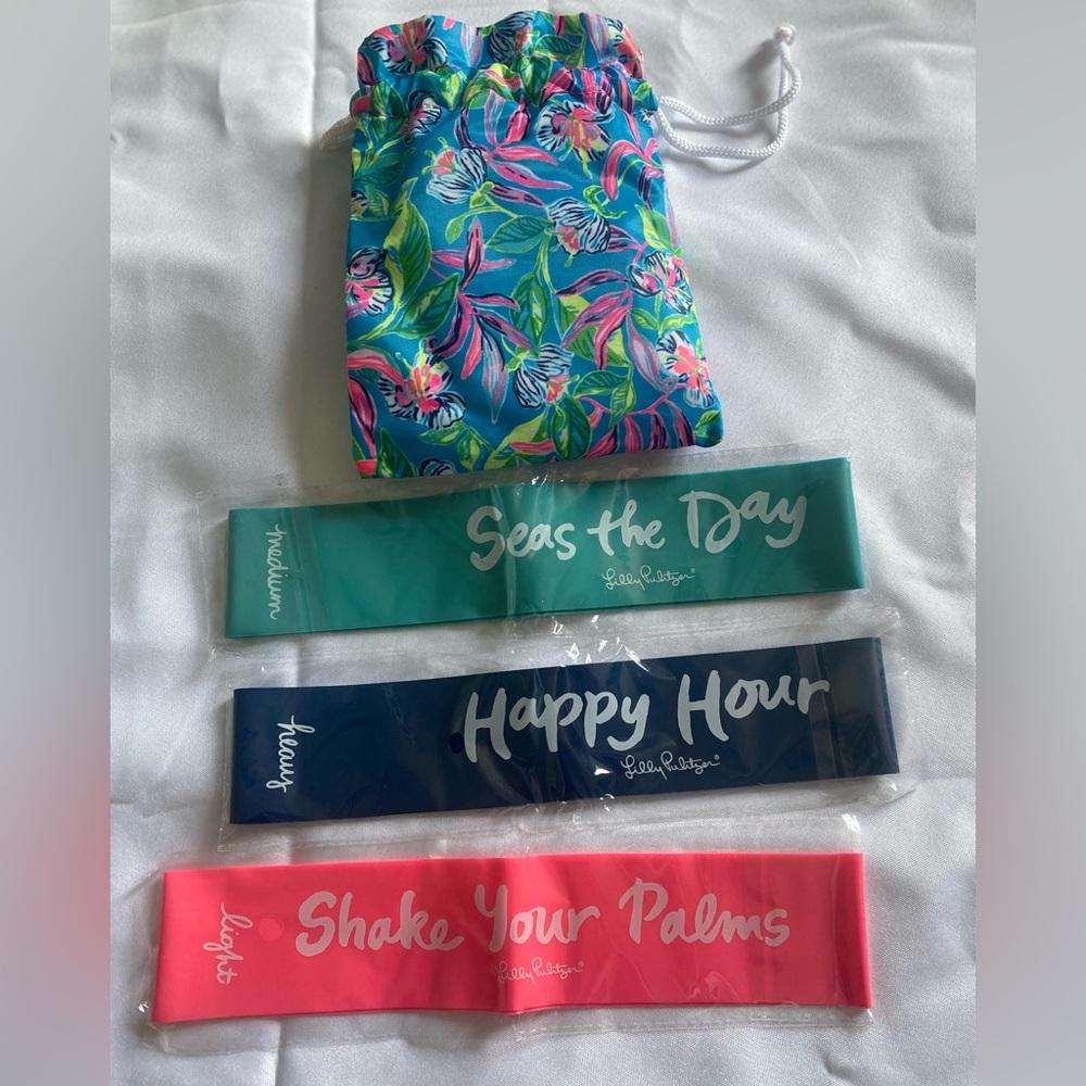 Lilly Pulitzer Tropical Print Bag with Colorful Bands